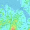 Mapa topográfico Dangjin-si, altitud, relieve