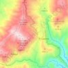 Mapa topográfico El Saladito, altitud, relieve