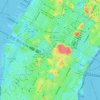 Mapa topográfico Manhattan Community Board 5, altitud, relieve