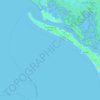 Mapa topográfico Fort Myers Beach, altitud, relieve