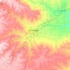 Mapa topográfico Tom Green County, altitud, relieve