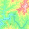 Mapa topográfico Cachoeira Dourada, altitud, relieve