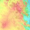 Mapa topográfico Tablelands Regional, altitud, relieve