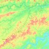 Mapa topográfico Rio das Flores, altitud, relieve