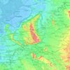 Mapa topográfico Gueldre, altitud, relieve