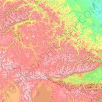 Mapa topográfico Сойотское сельское поселение, altitud, relieve