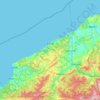 Mapa topográfico Zonguldak, altitud, relieve