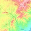 Mapa topográfico Rio Jaguarão, altitud, relieve