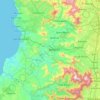 Mapa topográfico Provincia de Melipilla, altitud, relieve