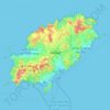 Mapa topográfico Ibiza, altitud, relieve