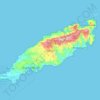 Mapa topográfico Tobago, altitud, relieve