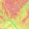 Mapa topográfico District rural du Nord-Ouest, altitud, relieve