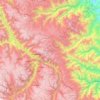 Mapa topográfico Huacaybamba, altitud, relieve