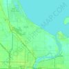 Mapa topográfico Bangor Township, altitud, relieve