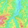 Mapa topográfico Sasso Marconi, altitud, relieve
