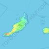 Mapa topográfico Ventotene, altitud, relieve