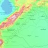 Mapa topográfico Estado Barinas, altitud, relieve