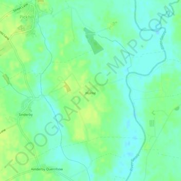 Mapa topográfico Holme, altitud, relieve