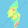 Mapa topográfico Tinian Island, altitud, relieve