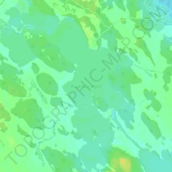 Mapa topográfico Кирасозеро, altitud, relieve