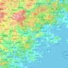 Mapa topográfico 莆田市, altitud, relieve