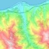 Mapa topográfico Santo Stefano di Camastra, altitud, relieve