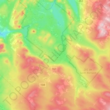 Mapa topográfico Stornoway, altitud, relieve