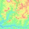 Mapa topográfico Corumbaíba, altitud, relieve