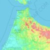 Mapa topográfico Tánger-Tetuán-Alhucemas, altitud, relieve