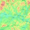 Mapa topográfico 梧州市, altitud, relieve