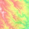 Mapa topográfico Coryell County, altitud, relieve