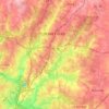 Mapa topográfico Wake Forest, altitud, relieve