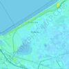 Mapa topográfico Bredene, altitud, relieve