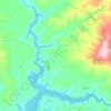 Mapa topográfico Inaciolândia, altitud, relieve