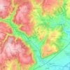 Mapa topográfico Odry, altitud, relieve