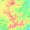 Mapa topográfico Lavalleja, altitud, relieve