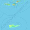 Mapa topográfico Islas Vírgenes de los Estados Unidos, altitud, relieve