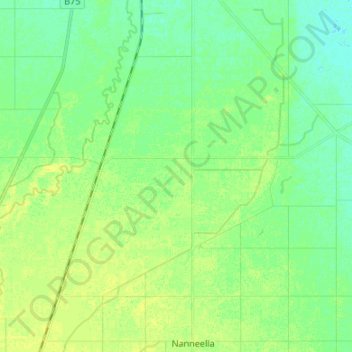 Mapa topográfico Strathallan, altitud, relieve