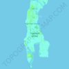 Mapa topográfico Tilghman Island, altitud, relieve