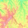 Mapa topográfico Região Geográfica Imediata de Santana do Livramento, altitud, relieve