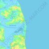 Mapa topográfico Great Yarmouth, altitud, relieve