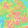 Mapa topográfico Parque Nacional Hornopirén, altitud, relieve