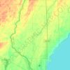 Mapa topográfico Menominee Township, altitud, relieve