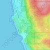 Mapa topográfico Gnarabup, altitud, relieve