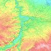 Mapa topográfico okres Hlavní město Praha, altitud, relieve