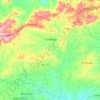 Mapa topográfico Casinhas, altitud, relieve