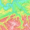 Mapa topográfico Hagen, altitud, relieve