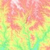 Mapa topográfico Rio do Peixe, altitud, relieve