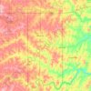 Mapa topográfico Seminole County, altitud, relieve