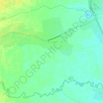 Mapa topográfico Parare, altitud, relieve